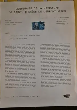Timbre - notice philatélique