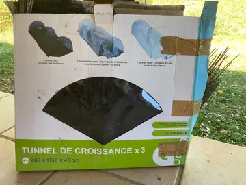3 tunnels de croissance L400 x H30 x 45cm