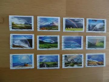 Série timbres complète Arc-en-ciel 2023