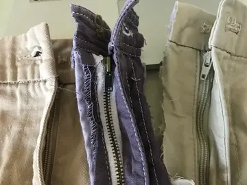3 fermetures éclair de pantalons