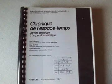 Cosmologie et espace temps