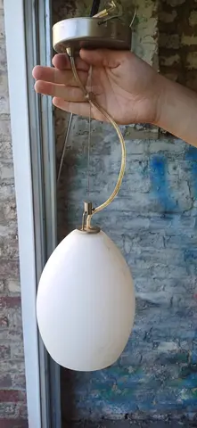 Lustre en verre poli