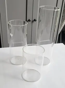 LOT 3 récipients / vases transparents