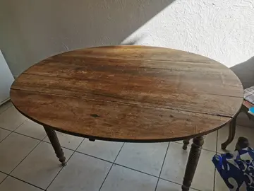 Table demi lune en bois massif