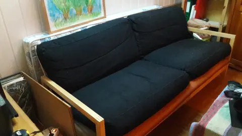 canapé futon noir
