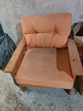 fauteuil année 80 orange