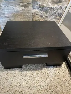 Table de nuit / chevet bois noir