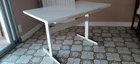 table bois avec revêtement formidable blanc
