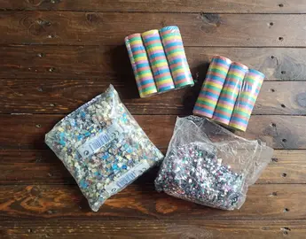 confettis simples et brillants + serpentins