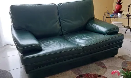 canapé cuir vert
