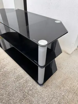 table tv design verre fumee