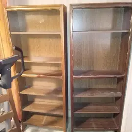 2 étagères bois