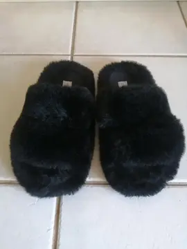 Mules Fluffy ouvertes respirantes