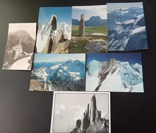 7 cartes postales montagne non écrites