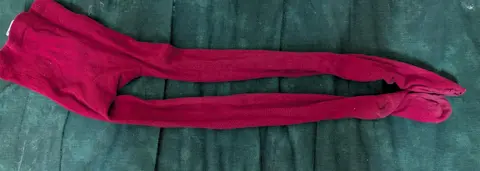 collants coton rouge 8 ans