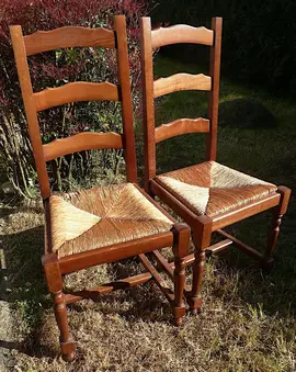 Lot de 6 chaises rustiques