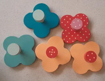 Lot de 5 patères fantaisie