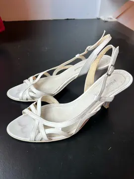 Escarpins blancs en cuir