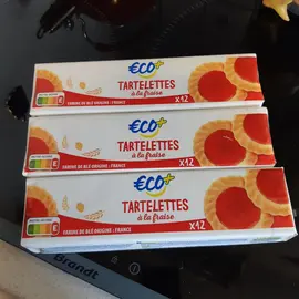 Lot de 3 paquets de tartelettes à la fraise