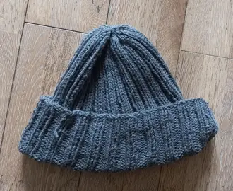 Bonnet laine adulte gris