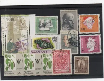 Donne lot timbres du monde