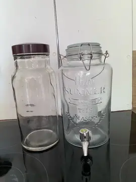 grand bocal et fontaine en verre
