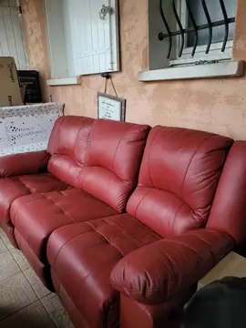 canapé cuir rouge