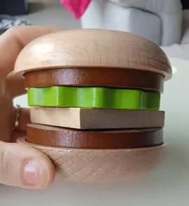 6 sous-bock aimantés déco burger en bois