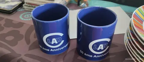lot de 2 mugs Bleus