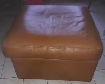 pouf en cuir