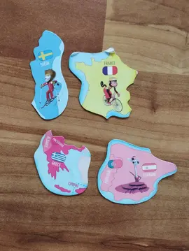 lot 4 magnets carte européenne