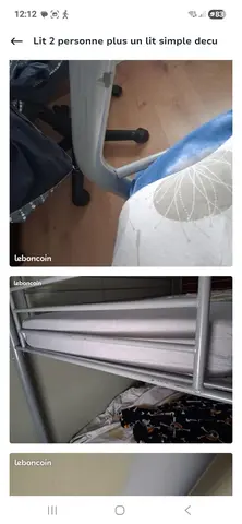 lit 2 personne et un au decu