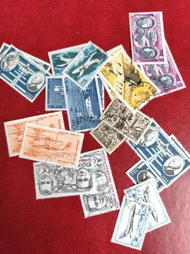 lot duo timbres France poste Aérienne