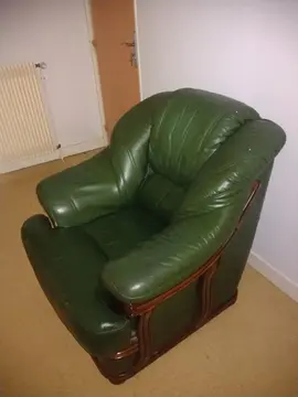 Fauteuil synthétique vert