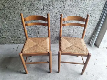 Lot de 2 chaises bois