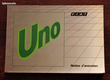 Fiat UNO 1991: Notice entretien