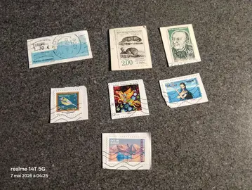 7 timbres oblitéré