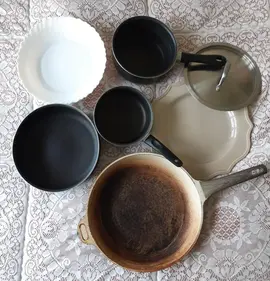 Lot Casseroles - Grande Poele - Plat - Couvercle