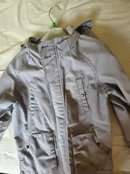 veste printemps grise avec capuche garçon 10 ans