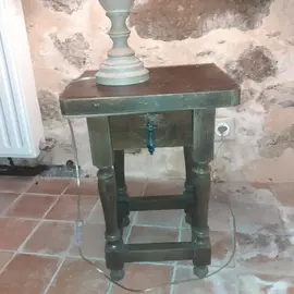Table de nuit en bois 1 tiroir
