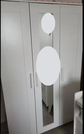 Armoire 3 portes BRIMNES (IKEA) blanche avec miroir