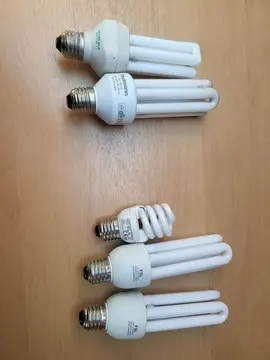Lot de 5 ampoules economiques fluocompactes