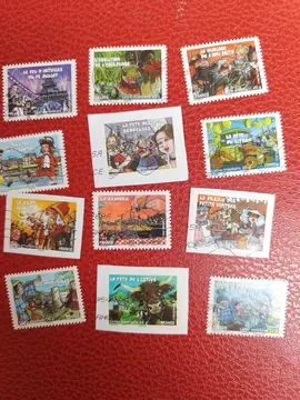 lot unique timbres Français ''fêtes''