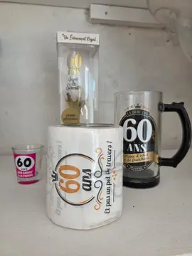 Lot 60 ans flute, chope bière etc