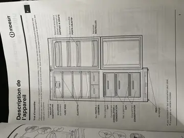 Grand réfrigérateur combiné indesit marche tres bien