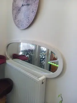 miroir blanc oval