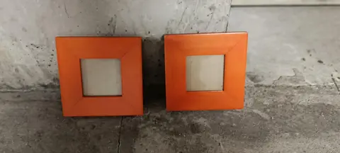 2 cadres carrés oranges