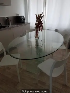 table en verre