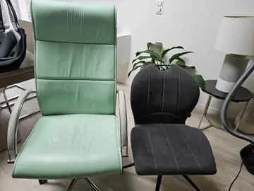 fauteuil bureau + 2 chaises pivotantes