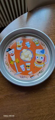 plateau rond orange
